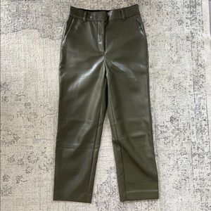 Babaton Vegan Leather Straight Pant, size 2